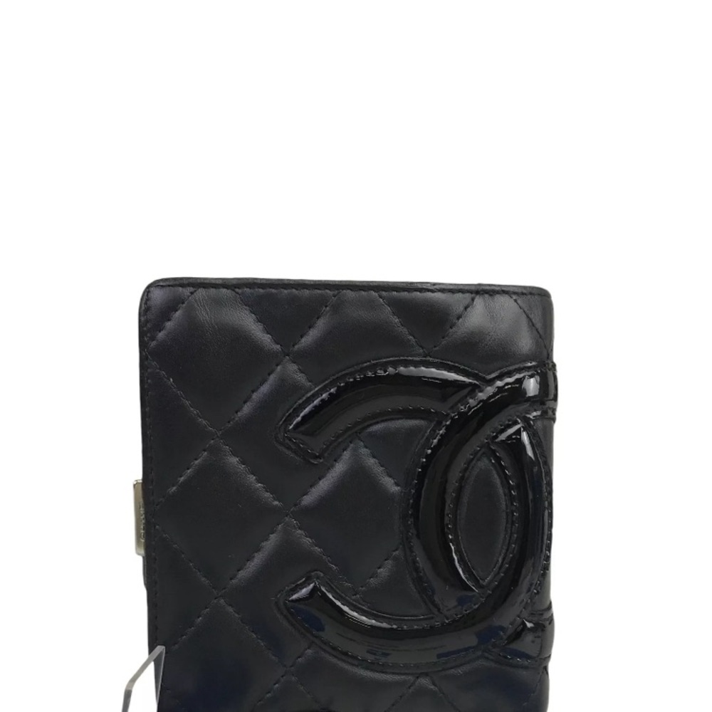 CHANEL Wallet Bifold wallet Cambon line Black Coco mark Leather Authentic - Picture 4 of 16